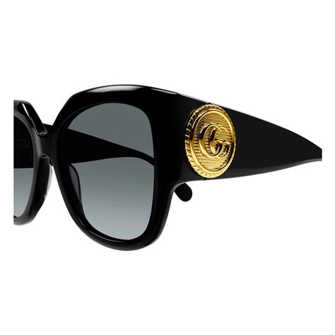 Gucci Women's Gg1407s Black Rectangle Sunglasses 